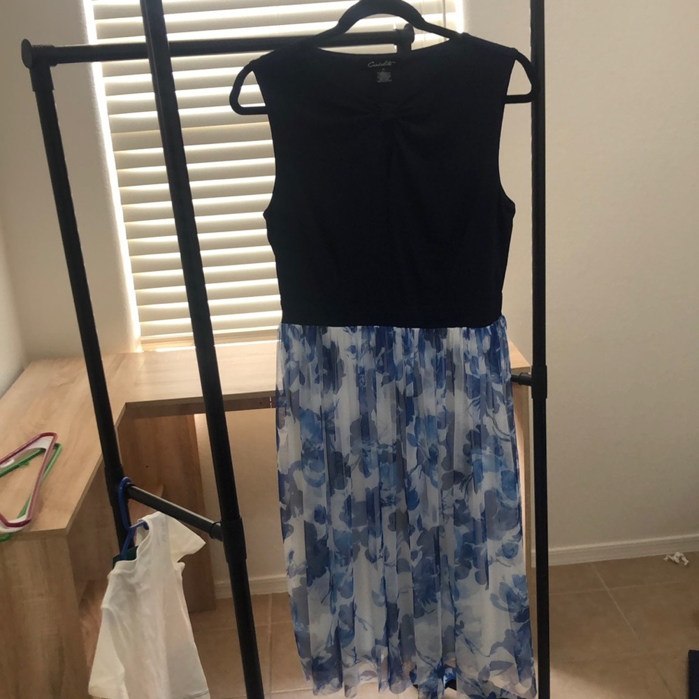 Navy blue maxi dress